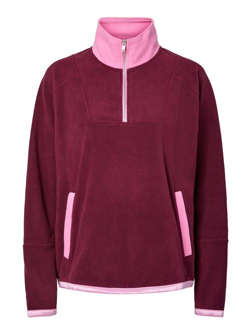 PIECES Fleecejakke 'PCDebz '  eosin / vinrød