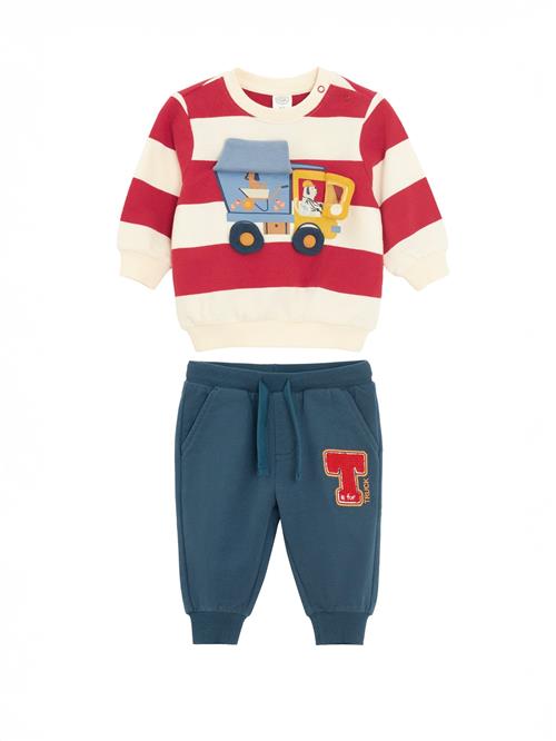 Cool Club Sæt  lysebeige / marin / curry / rød