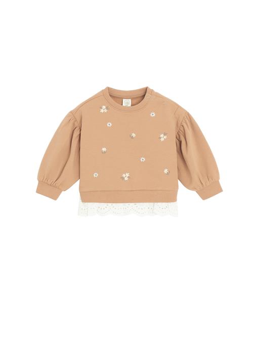 Cool Club Sweatshirt  mørkebeige / gul / pastelgrøn / hvid