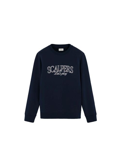 Scalpers Sweatshirt 'Play'  marin / hvid