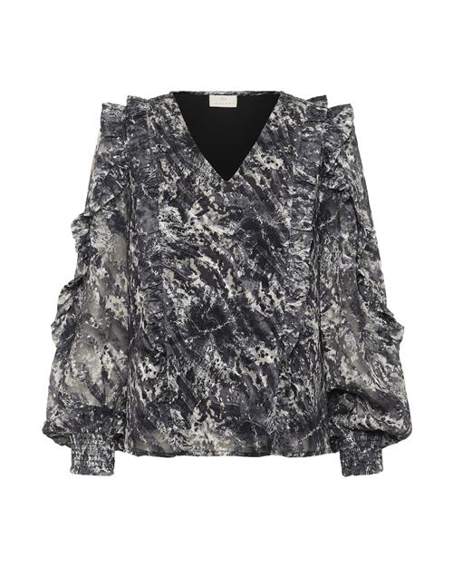 Kaffe Bluse 'KAAlica'  grå / sort / hvid