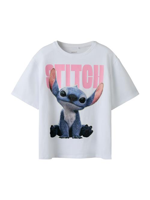 NAME IT Bluser & t-shirts 'NKFNIBUS STITCH'  indigo / lyserød / hvid