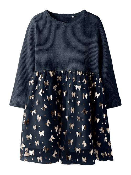 NAME IT Kjole 'NMFROSALLY'  navy / guld