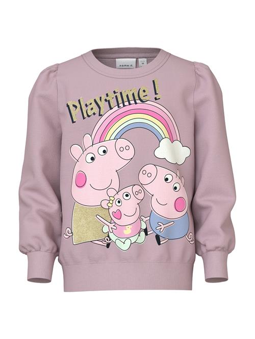 NAME IT Sweatshirt 'NMFNori Peppa'  lysebeige / lyseblå / pastelgul / lilla / lyserød