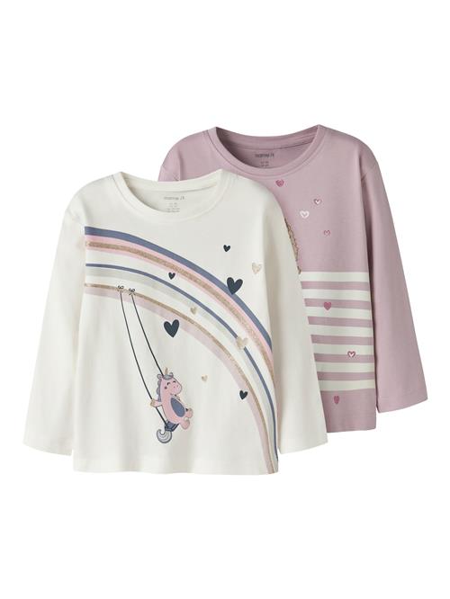 NAME IT Bluser & t-shirts 'NMFVALIANE'  blå / guld / lilla / hvid