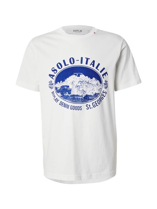 REPLAY Bluser & t-shirts  mørkeblå / naturhvid