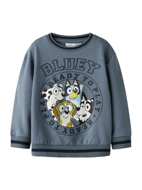 NAME IT Sweatshirt 'NMMNIMBU BLUEY'  navy / dueblå / lyseblå / hvid