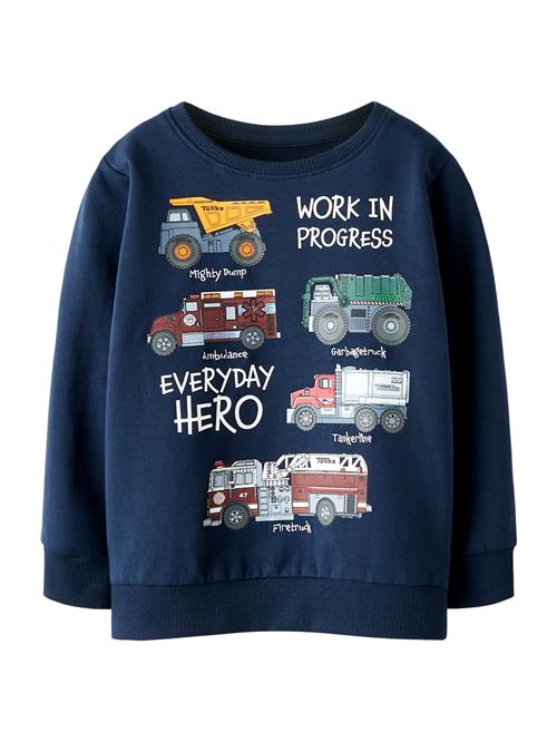 NAME IT Sweatshirt 'NKMMorson Tonka'  navy / gul / grå / hvid