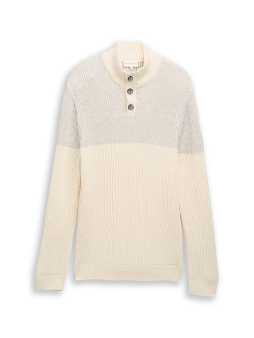 TOM TAILOR Pullover  taupe / uldhvid
