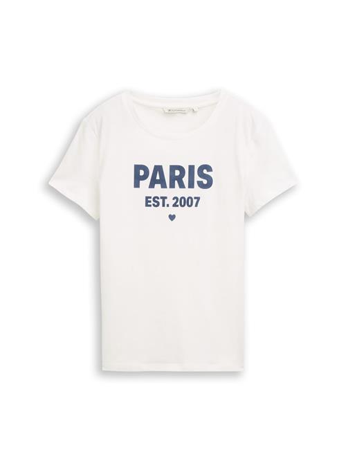 TOM TAILOR DENIM Shirts  røgblå / offwhite