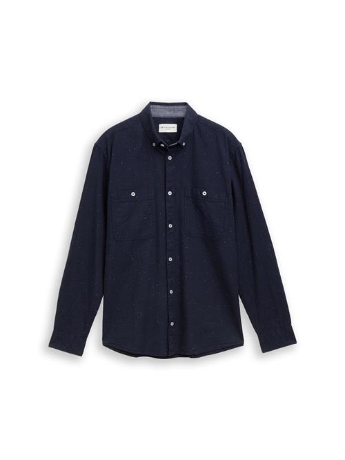 TOM TAILOR Skjorte  navy / hvid