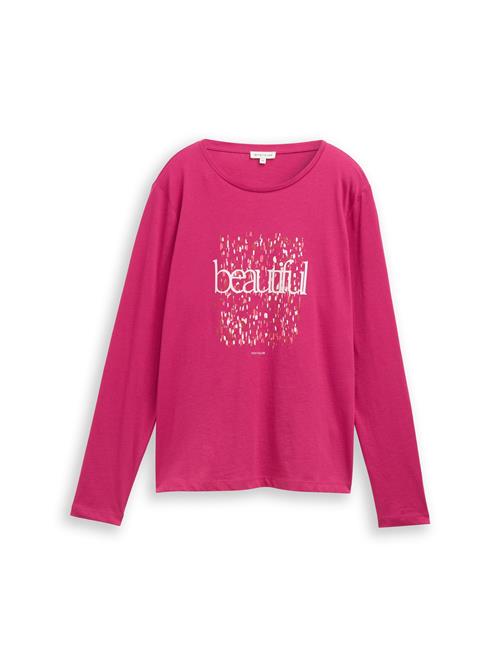 TOM TAILOR Shirts  lyserød / magenta / hindbær / hvid