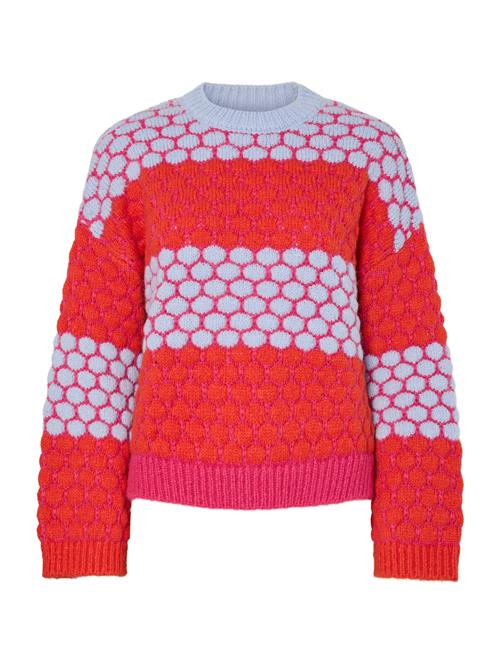 PIECES Pullover 'PCJANEL'  lilla / pink / orangerød