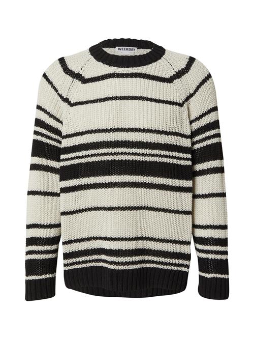 WEEKDAY Pullover  ecru / sort