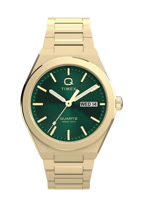 TIMEX Analogt ur 'Q Timex® Continental Day and Date'  guld