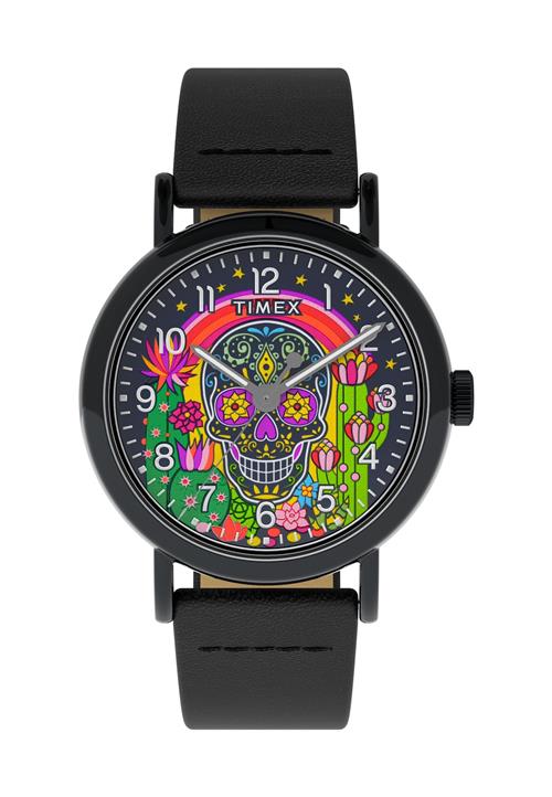 TIMEX Analogt ur 'Timex Weekender Day of the Dead'  blandingsfarvet / sort