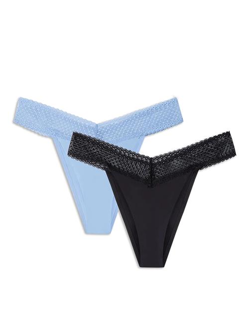 Gisela String  lyseblå / sort