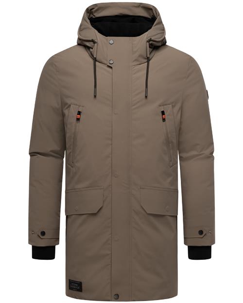 STONE HARBOUR Vinterfrakke 'Kitraan'  lysebrun / sort