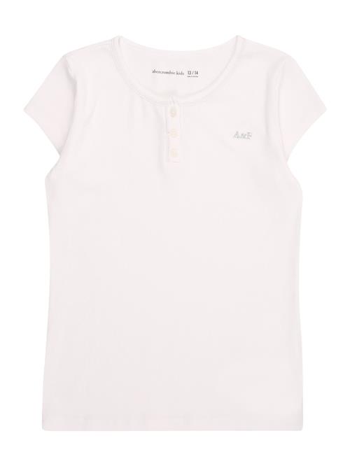 Abercrombie & Fitch Bluser & t-shirts 'ESSENTIAL'  sølv / hvid