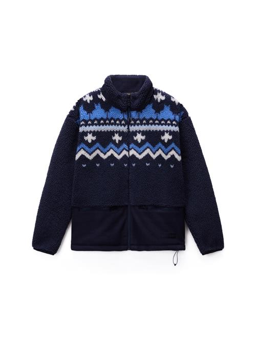 NAPAPIJRI Fleecejakke 'T-Ansei'  navy / blue denim / hvid