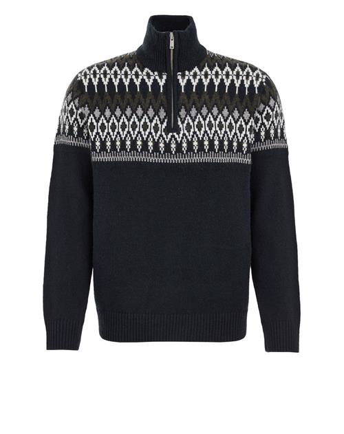 WE Fashion Pullover  mørkeblå / mørkegrå / hvid