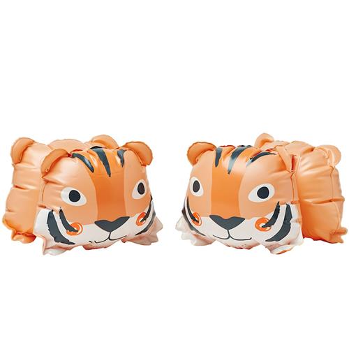 SUNNYLiFE Tino The Tiger Inflatable Arm Band Clay  Orange-One Size  Orange.  One Size 3+ Years unisex