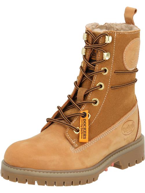 Dockers by Gerli Snørestøvletter  karamel / cognac