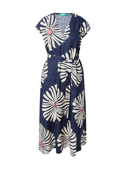 UNITED COLORS OF BENETTON Kjole  mørkeblå / koral / offwhite