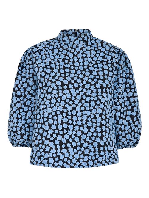 minus Bluse 'Katrina'  lyseblå / sort