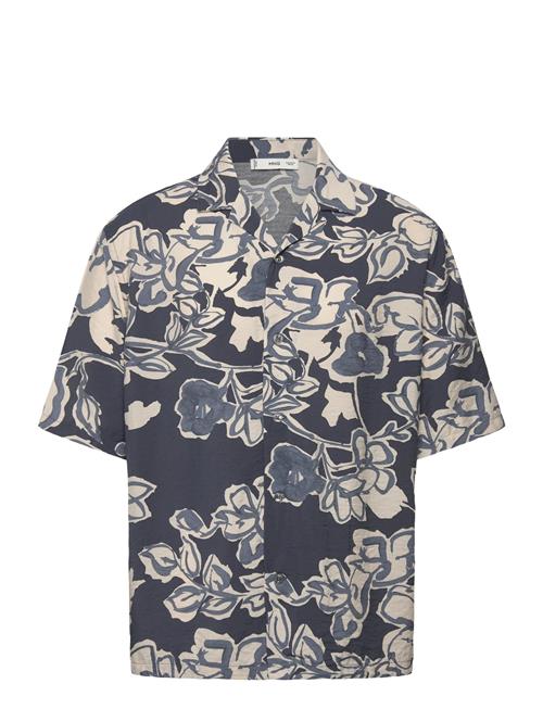Mango | Creased-Effect Floral Shirt | L