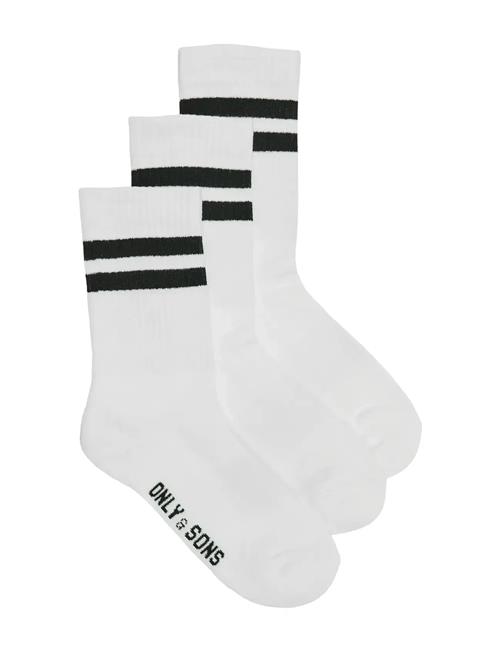 ONLY & SONS | Onsrody Stripe 3-Pack Tennis Sock Noos | 43-46