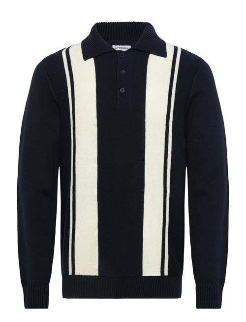 Lindbergh | Knitted Block Stripe L/S Polo | L