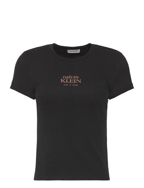 Calvin Klein Jeans | Ss 2X2 Baby Rib Logo Baby Tee | XXS