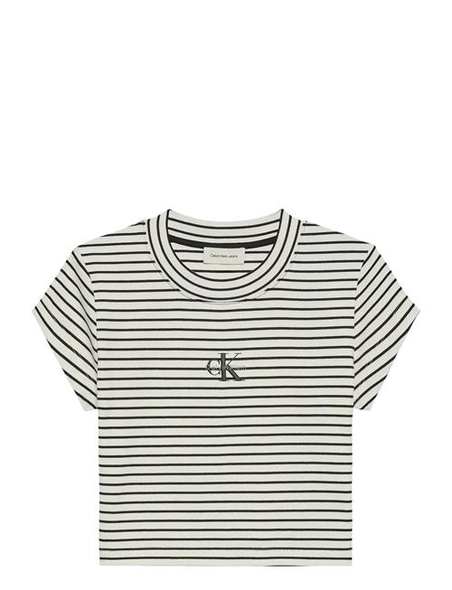 Calvin Klein Jeans | Striped Monologo Baby Rib Tee | M
