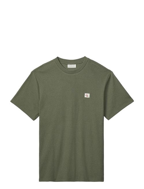 Calvin Klein Jeans | Ss Waffle Woven Label Crewnk Tee | XS