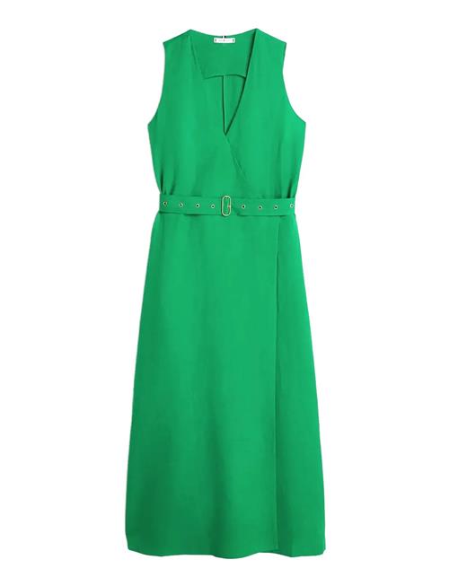 Tommy Hilfiger | Vis/Linen Belted Midi Ns Dress | S