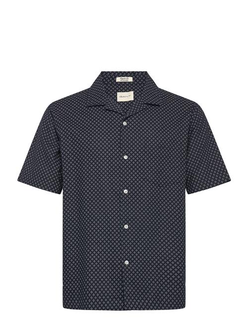 GANT | Reg Cotton Linen Print Ss Shirt | S