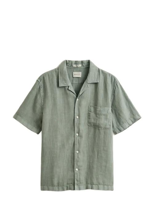 GANT | Reg Gmnt Dyed Linen Ss Camp Shirt | XL