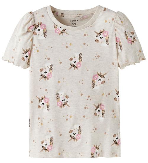 Name It T-shirt - NmfJalisa - Peyote Melange m. Glimmer