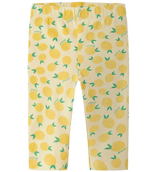 Name It Leggings - Capri - NmfVivian - Double Cream/Lemons