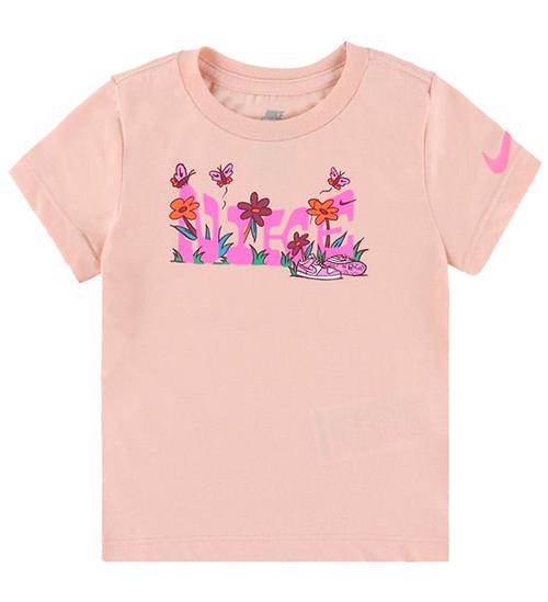 Nike T-shirt - Floral - Arctic Orange m. Print