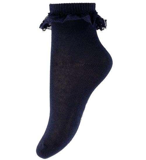 Minymo Strømper - Blonder - Dark Navy
