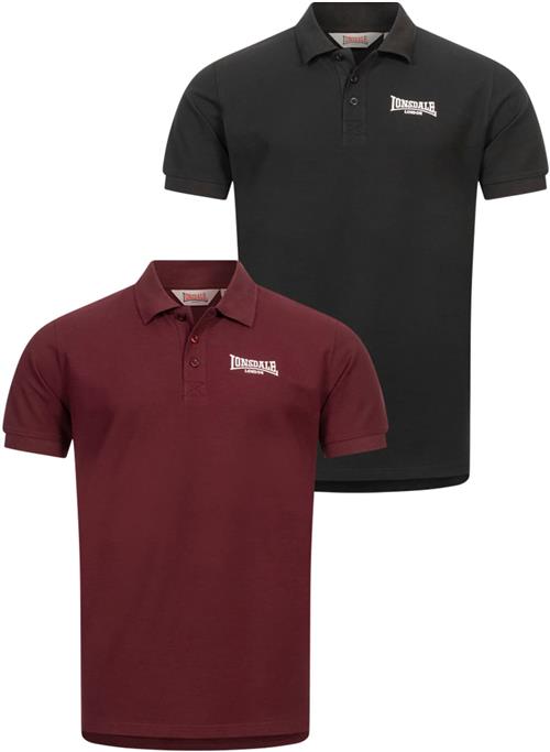 LONSDALE Bluser & t-shirts 'Lingholme'  vinrød / sort / hvid