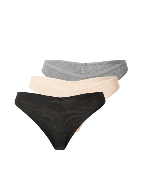 ETAM String 'JOHN'  beige / grå-meleret / sort