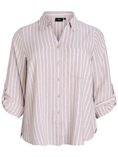 Zizzi Bluse 'Vlina'  lys pink / hvid