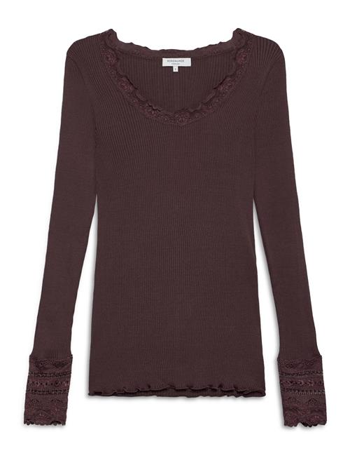 Rosemunde | Rwbenita Silk Ls O-Neck Lace T-Shirt | S