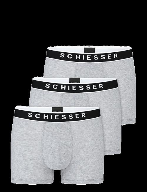 Schiesser | 3-Pack Shorts With Woven Elastic Waistband, Dark Blue - 95/5 | M