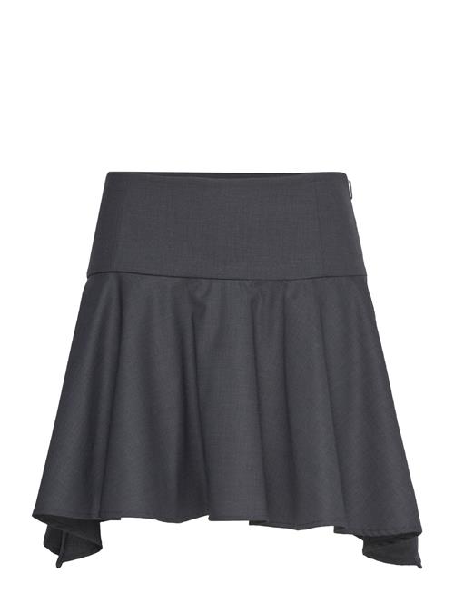 Mango | Wool Mini-Skirt With Asymmetrical Hem | 42
