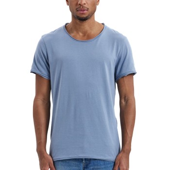 Bread & Boxers Bread and Boxers Crew Neck Relaxed Himmelblå økologisk bomuld Large Herre