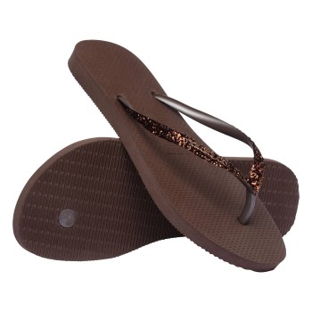 Havaianas Slim Glitter II Mørkbrun  Str 39/40 Dame